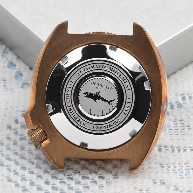 Bronze Case Watch - HEIMDALLR CUSN8 Bronze Turtle 6105 Parti