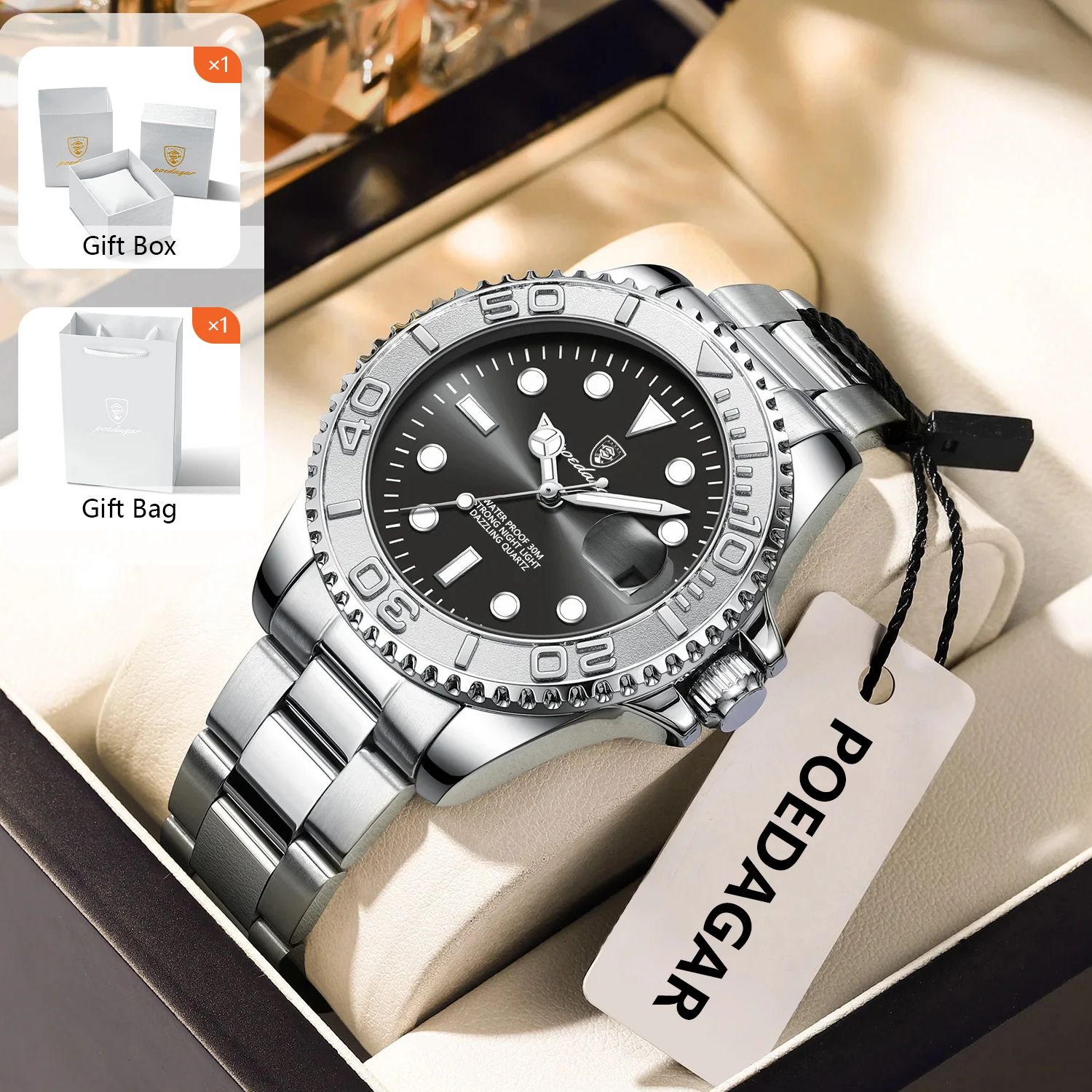 Luxury Watch Business - POEDAGAR Orologio sportivo da uomo alla