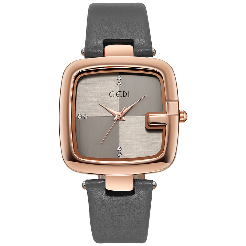 Luxury Watch With Leather Strap - Fashion Gedi Top Brand Light Luxury