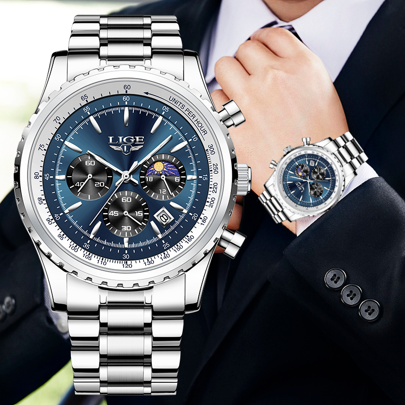 LIGE Brand Luxury Quartz Man W - Luxury Watch Exhibition recensione e prezzo