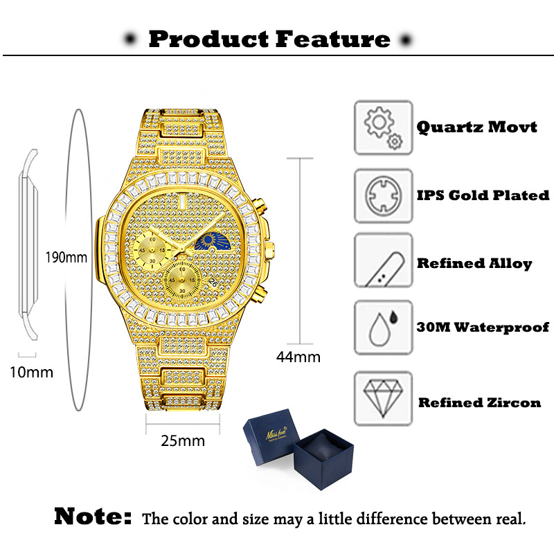 MISSFOX Luxury Gold Watches Me - Luxury Watch Iceberg recensione e prezzo